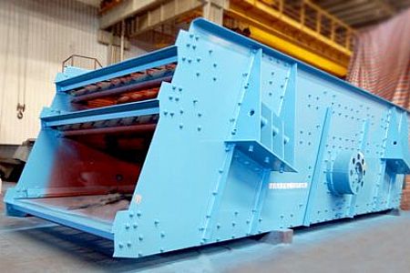 Circular vibrating screen should be embedded in the installation of steel plate